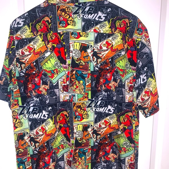 Graphic Comic Button Down - Picture 2 of 3